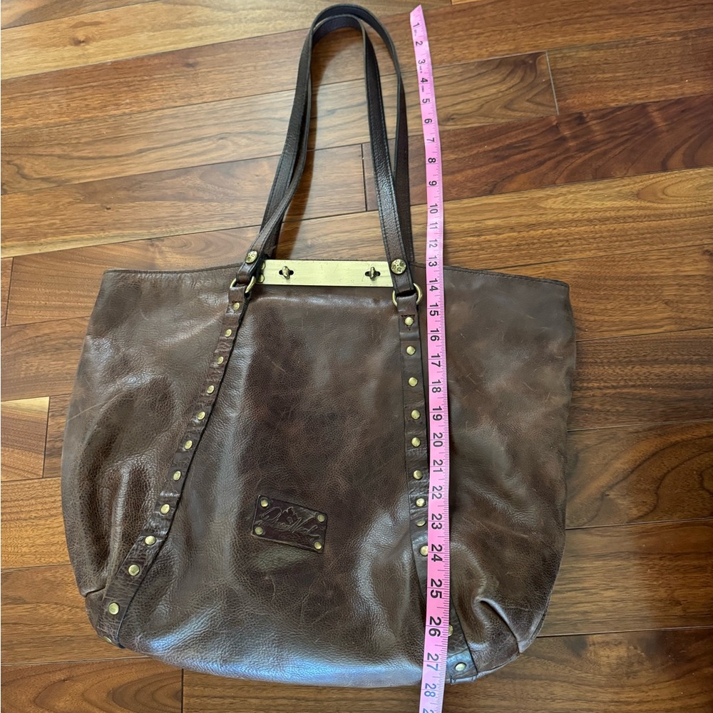 Patricia Nash Brown Studded Tote Purse - Picture 8 of 16